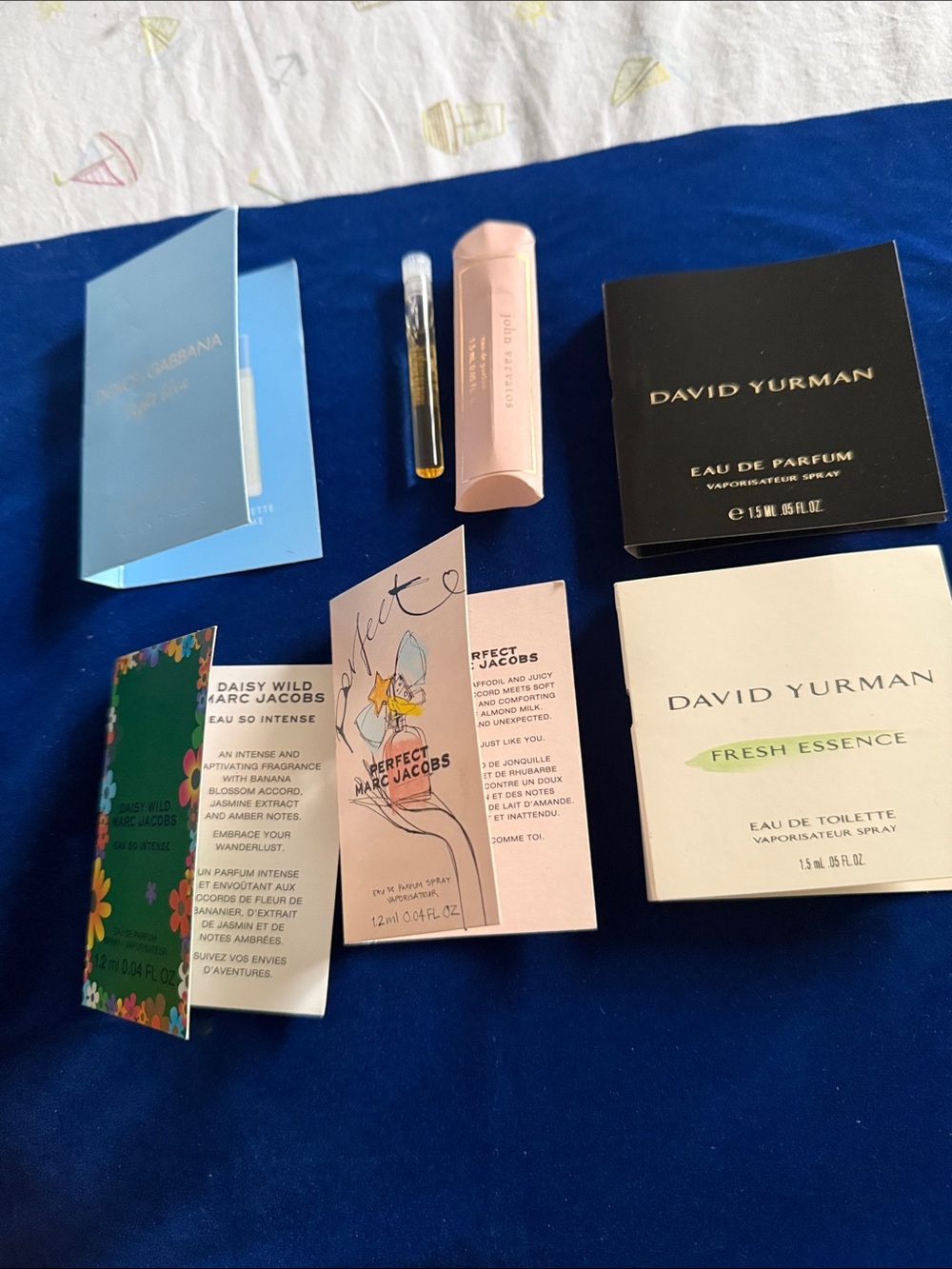 Marc Jacobs Perfume Sample Lot with Pink and Black Packaging